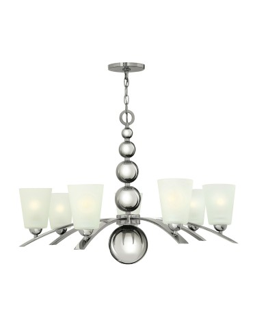 Elstead ZELDA Chandelier E27 7x60W Nickel HK-ZELDA7-PN