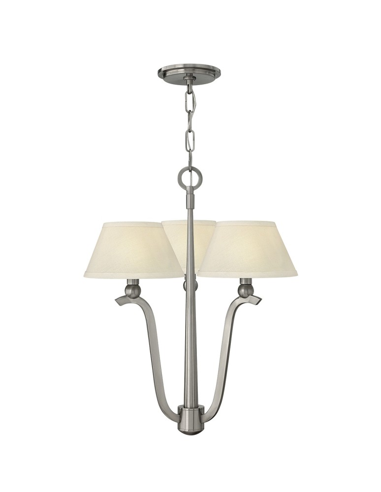 Modern chandeliers - Elstead WHITNEY (HK) E14 3x60W Nickel Chandelier HK-WHITNEY3 - product kolory-swiatla.pl 1