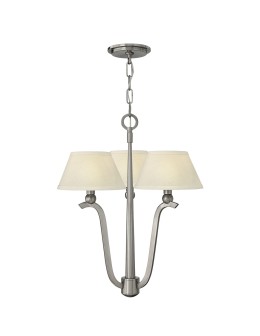 Elstead WHITNEY (HK) E14 3x60W Nickel Chandelier HK-WHITNEY3