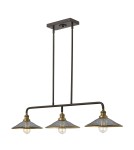 Triple pendant lamps - Elstead RIGBY E27 3x60W Brown Chandelier HK-RIGBY-ISLE-KZ - product 1