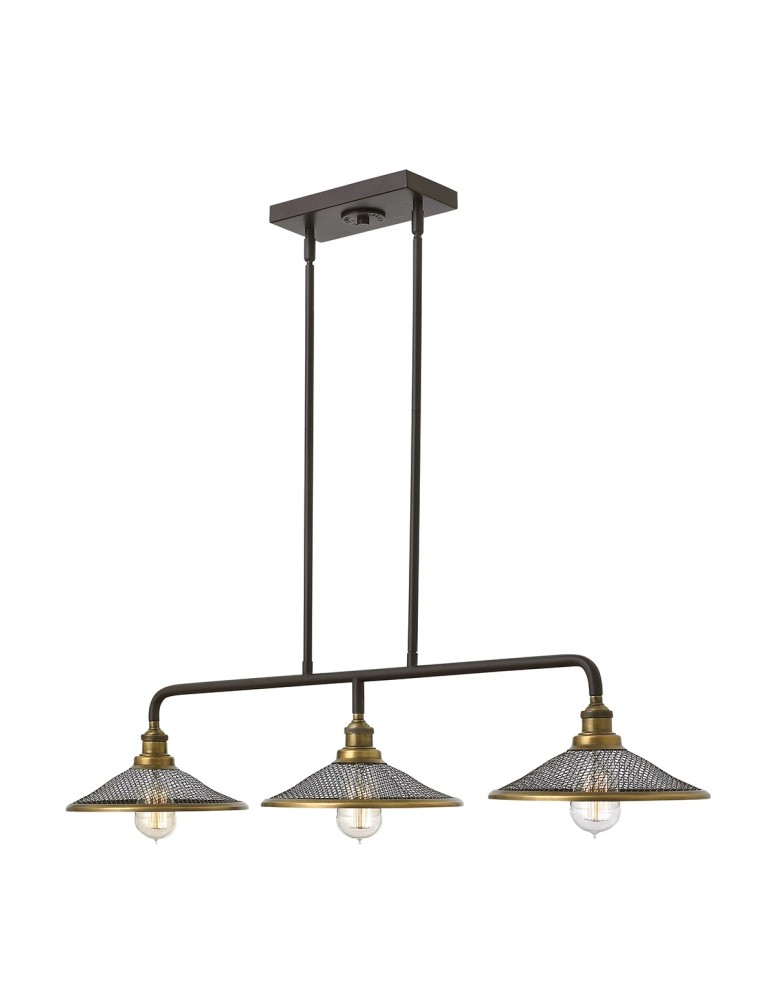 Triple pendant lamps - Elstead RIGBY E27 3x60W Brown Chandelier HK-RIGBY-ISLE-KZ - product kolory-swiatla.pl 1