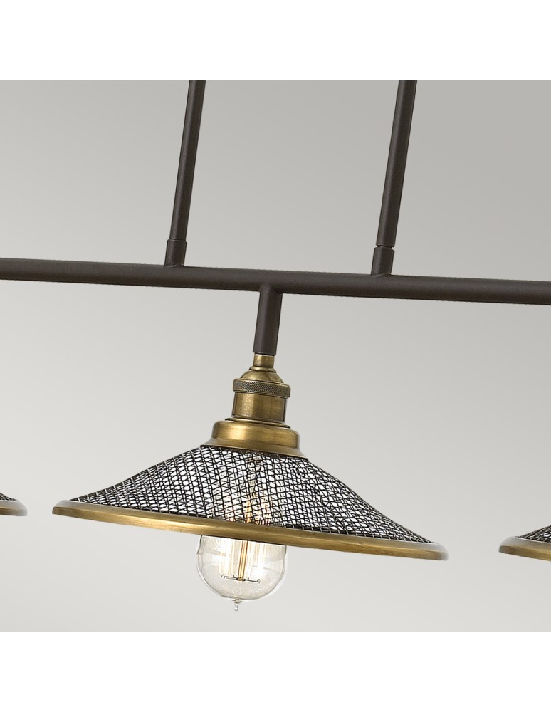 Triple pendant lamps - Elstead RIGBY E27 3x60W Brown Chandelier HK-RIGBY-ISLE-KZ - product kolory-swiatla.pl 4