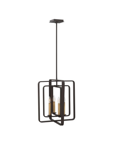 Elstead QUENTIN Pendant E14 4x60W Brown HK-QUENTIN-4P-B