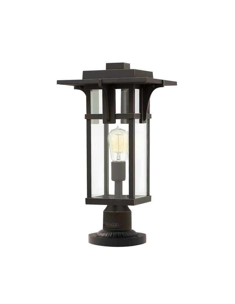 Standing garden lamps - Elstead MANHATTAN Outdoor Standing E27 1x100W IP44 Brown HK-MANHATTAN3-M. - product kolory-swiatla.pl 1