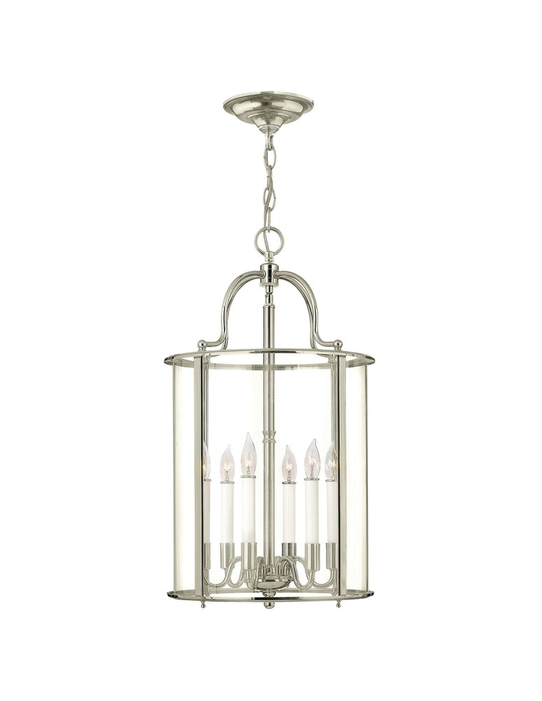 Chandeliers - Elstead GENTRY Pendant E14 6x60W Nickel HK-GENTRY-P-L-PN - product kolory-swiatla.pl 1