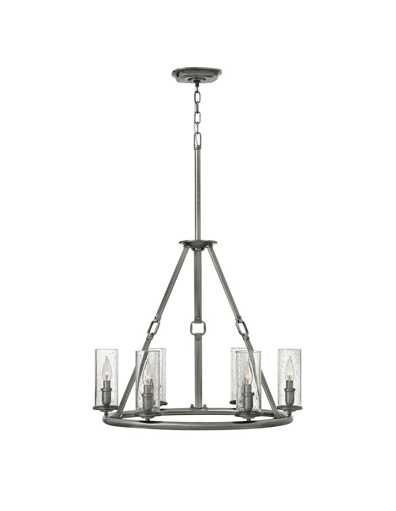 Chandeliers - Elstead DAKOTA Chandelier E14 6x60W Nickel HK-DAKOTA6 - product kolory-swiatla.pl 1