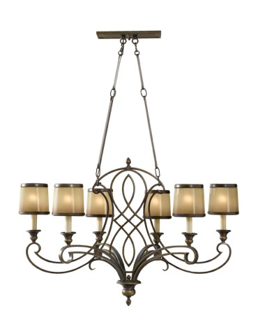 Feiss JUSTINE 6x60W E14 FE/JUSTINE6 ISLE Pendant.