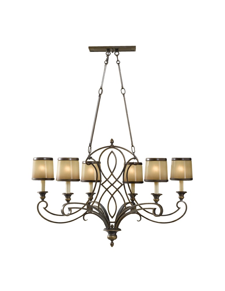 Żyrandole - Feiss JUSTINE 6x60W E14 FE/JUSTINE6 ISLE Wisząca - produkt kolory-swiatla.pl 1