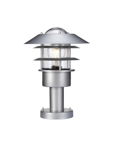 Elstead HELSINGOR Outdoor Standing E27 1x60W IP44 Silver HELSINGOR-PED.