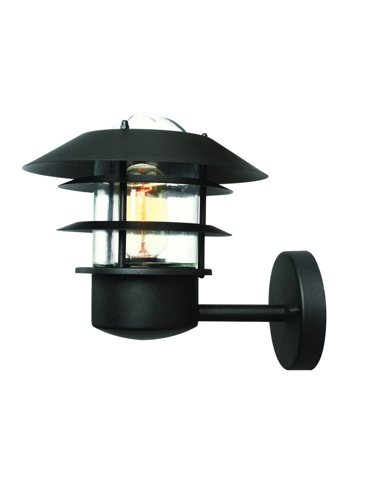 Outdoor wall lamps - Elstead HELSINGOR Wall lamp E27 1x60W IP44 Black HELSINGOR-BK - product kolory-swiatla.pl 1