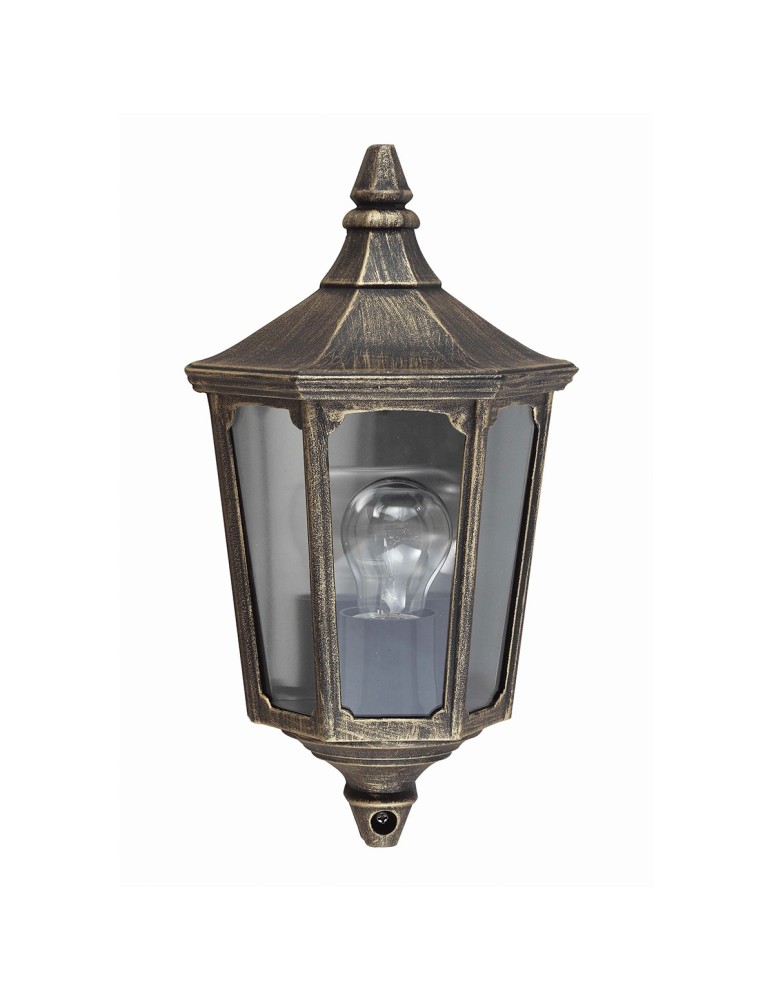 Outdoor wall lamps - Elstead CRICKLADE Wall lamp E27 1x60W IP44 Black/Gold GZH-CKL7 - product kolory-swiatla.pl 1