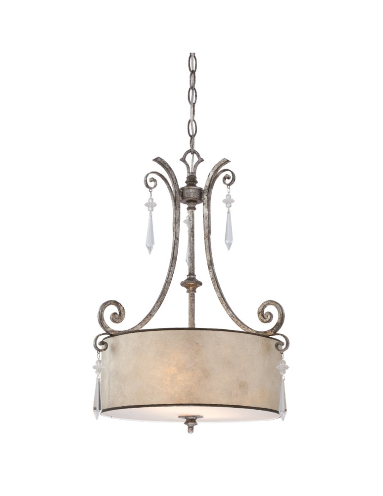 Provençal style lamps - Quoizel KENDRA 2x60W E27 QZ/KENDRA/P/B Pendant - product kolory-swiatla.pl 1