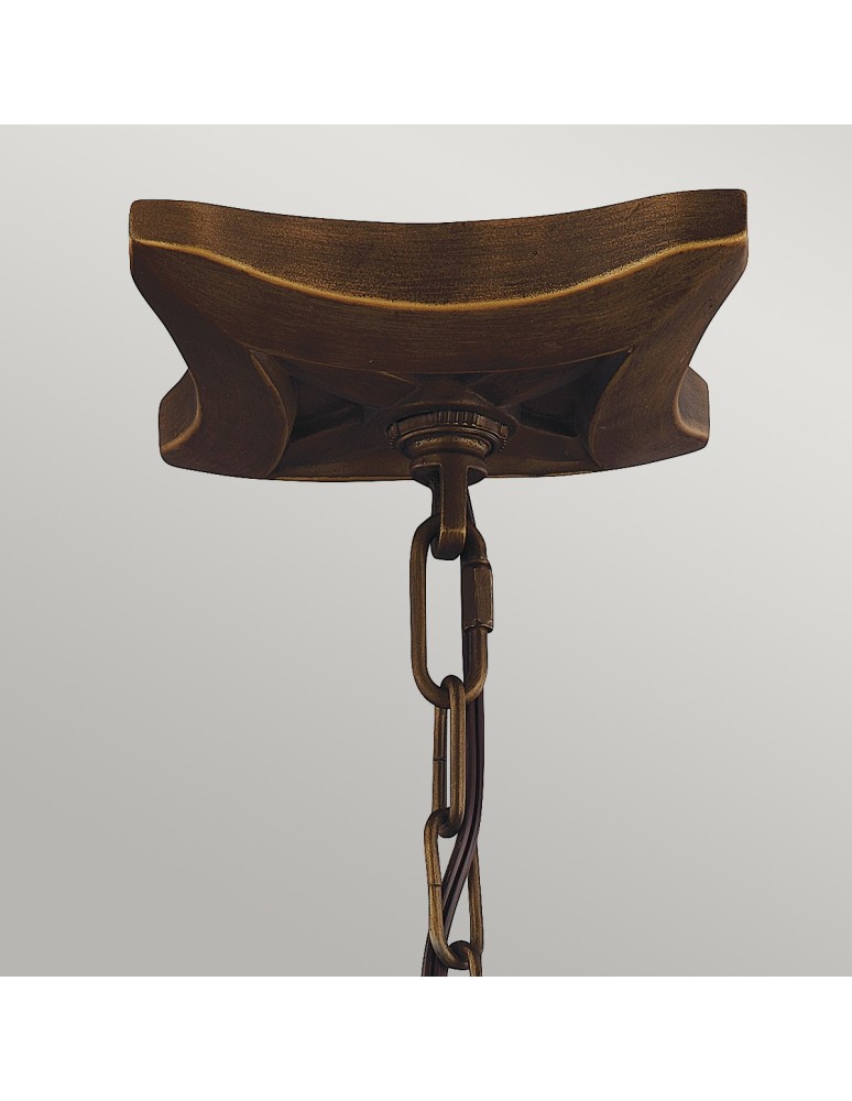 Geometric chandeliers - Elstead YARMOUTH Pendant E14 6x60W Brass FE-YARMOUTH-6P - product kolory-swiatla.pl 3