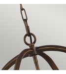 Geometric chandeliers - Elstead YARMOUTH Pendant E14 6x60W Brass FE-YARMOUTH-6P - product 4