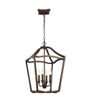 Geometric chandeliers - Elstead YARMOUTH Pendant E14 4x60W Brass FE-YARMOUTH-4P - product 1