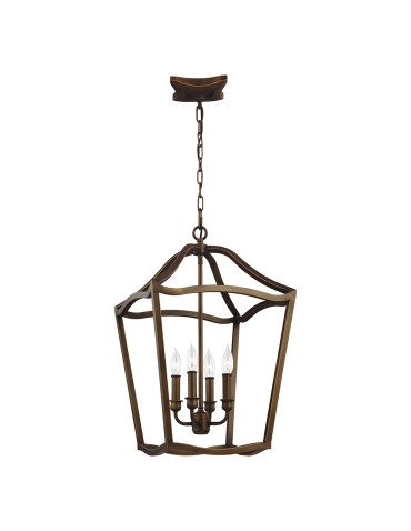Elstead YARMOUTH Pendant E14 4x60W Brass FE-YARMOUTH-4P