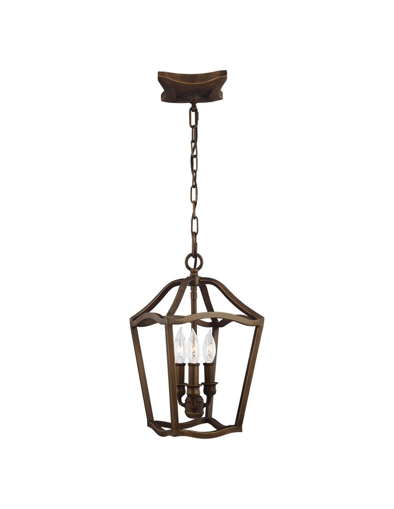 Geometric chandeliers - Elstead YARMOUTH Pendant E14 3x60W Brass FE-YARMOUTH-3P - product kolory-swiatla.pl 1