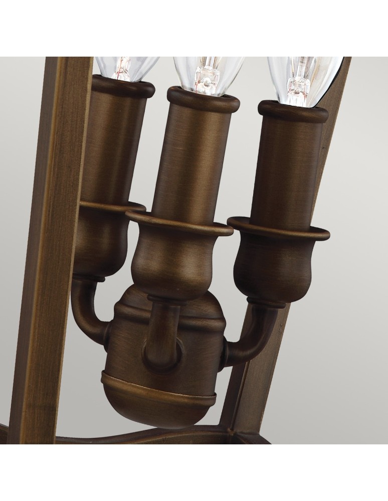 Geometric chandeliers - Elstead YARMOUTH Pendant E14 3x60W Brass FE-YARMOUTH-3P - product kolory-swiatla.pl 4