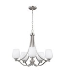 Modern chandeliers - Elstead VINTNER Chandelier E27 5x60W Nickel FE-VINTNER5 - product 1