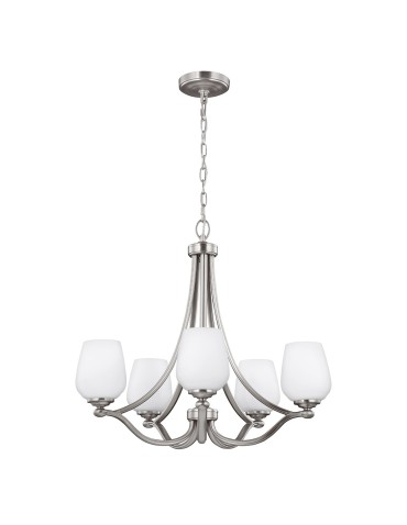 Elstead VINTNER Chandelier E27 5x60W Nickel FE-VINTNER5