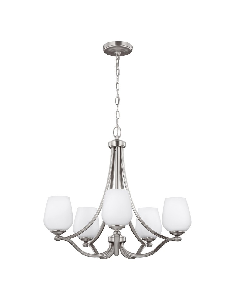 Modern chandeliers - Elstead VINTNER Chandelier E27 5x60W Nickel FE-VINTNER5 - product kolory-swiatla.pl 1