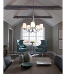 Modern chandeliers - Elstead VINTNER Chandelier E27 5x60W Nickel FE-VINTNER5 - product 2