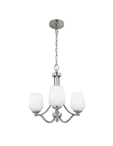 Elstead VINTNER Chandelier E27 3x60W Nickel FE-VINTNER3