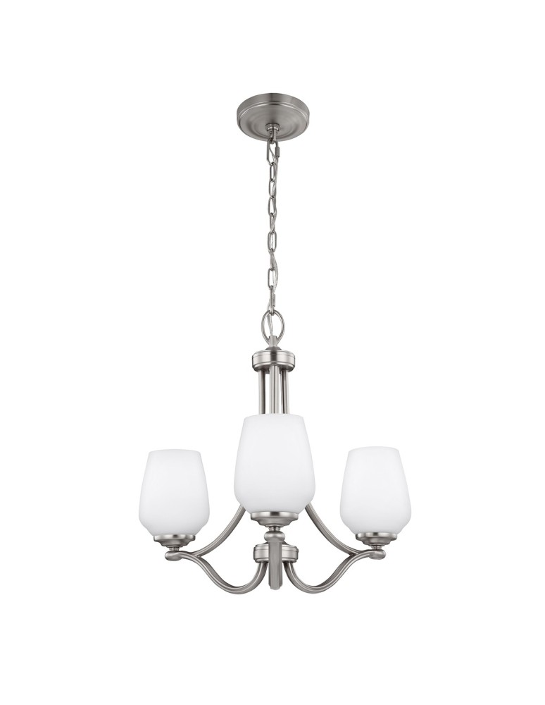 Modern chandeliers - Elstead VINTNER Chandelier E27 3x60W Nickel FE-VINTNER3 - product kolory-swiatla.pl 1