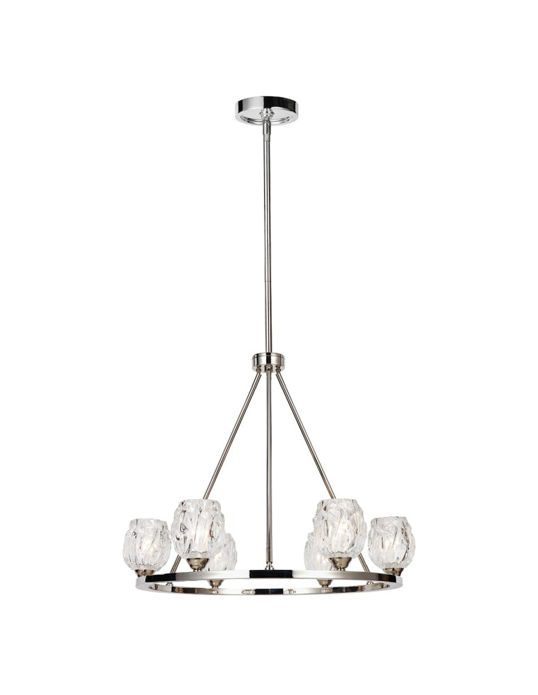 Modern chandeliers - Elstead RUBIN Chandelier G9 6x3W Nickel FE-RUBIN6 - product kolory-swiatla.pl 1