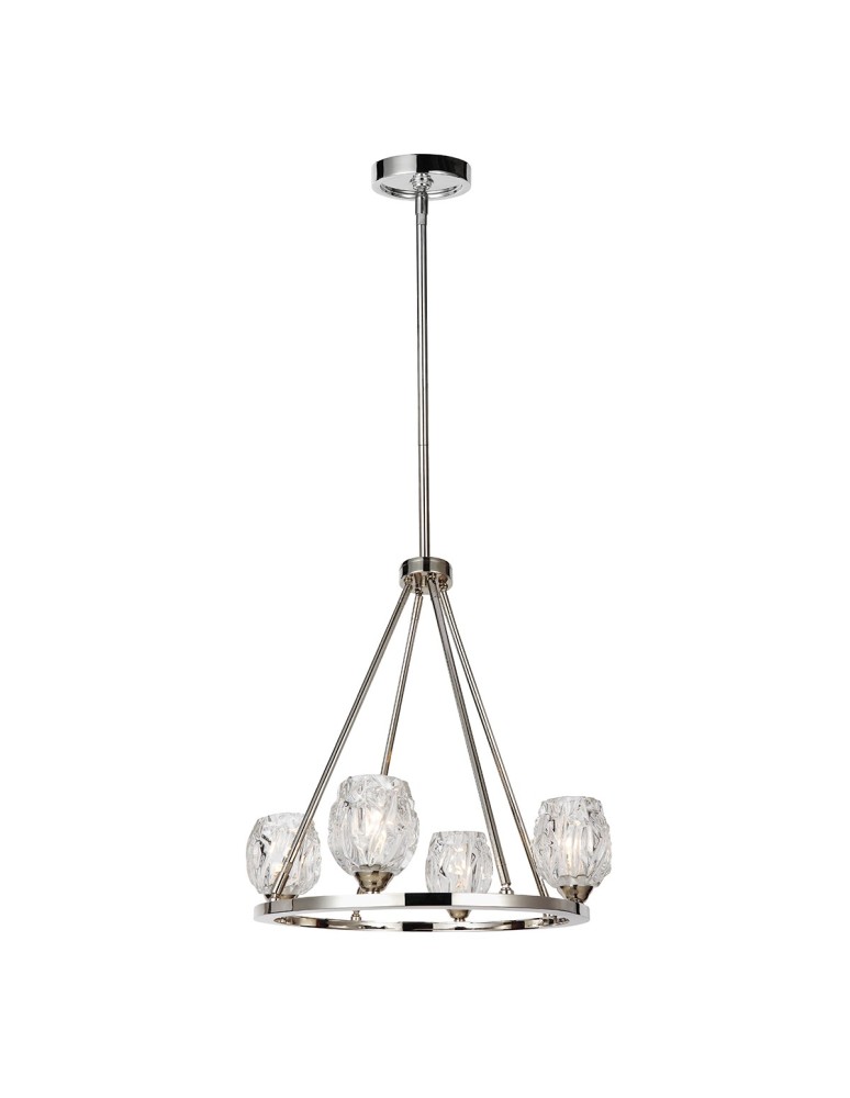 Modern chandeliers - Elstead RUBIN Chandelier G9 4x3W Nickel FE-RUBIN4 - product kolory-swiatla.pl 1