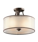 Ceiling lamps with lampshade - Kichler LACEY 3x100W E27 KL/LACEY/SF MB Ceiling. - product 1