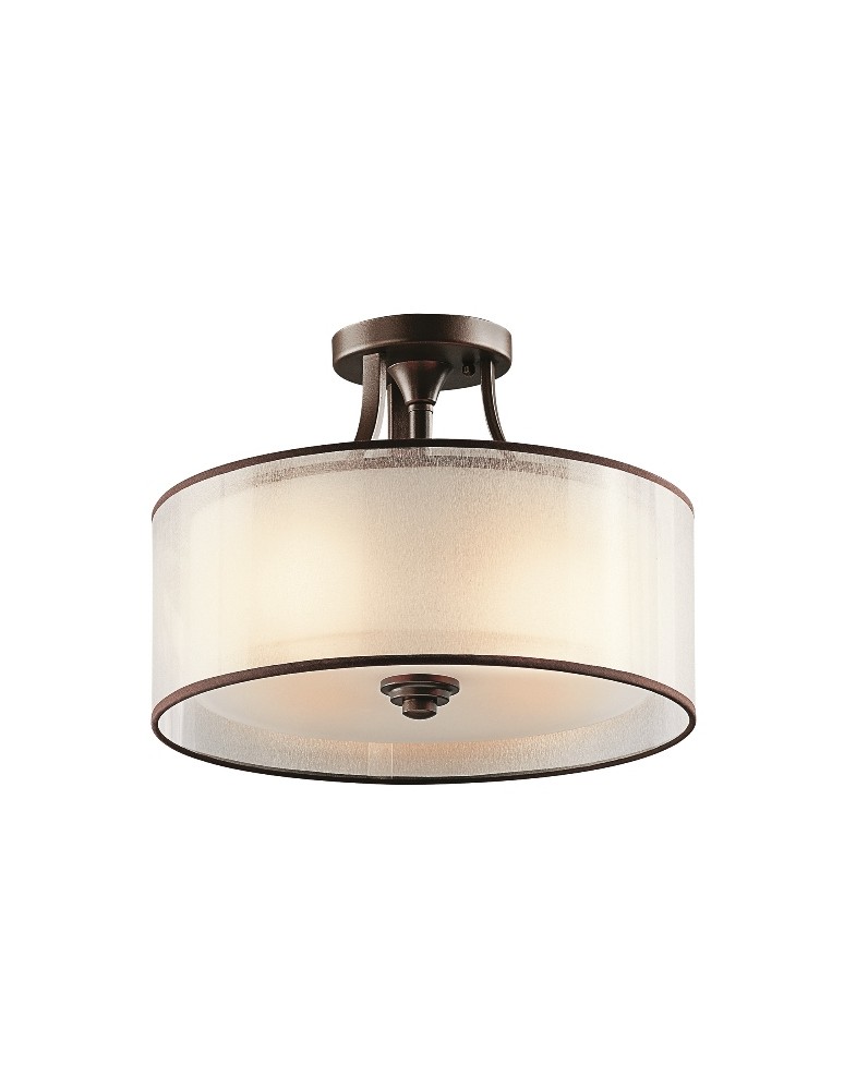 Ceiling lamps with lampshade - Kichler LACEY 3x100W E27 KL/LACEY/SF MB Ceiling. - product kolory-swiatla.pl 1