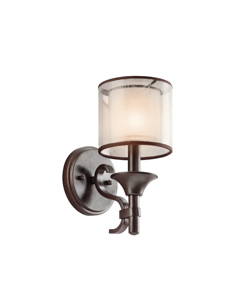 Wall lamps with lampshade - Kichler LACEY 1x60W E14 KL/LACEY1 MB Wall lamp. - product kolory-swiatla.pl 1