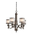 Retro chandeliers - Kichler LACEY 5x60W E14 KL/LACEY5 MB Pendant. - product 1