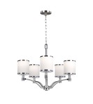 Chandelier with lampshade - Elstead PROSPECT PARK Chandelier E27 5x60W Nickel/Chrome FE-PROSPECT-PARK5 - product 1