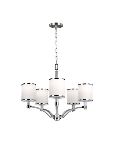 Elstead PROSPECT PARK Chandelier E27 5x60W Nickel/Chrome FE-PROSPECT-PARK5