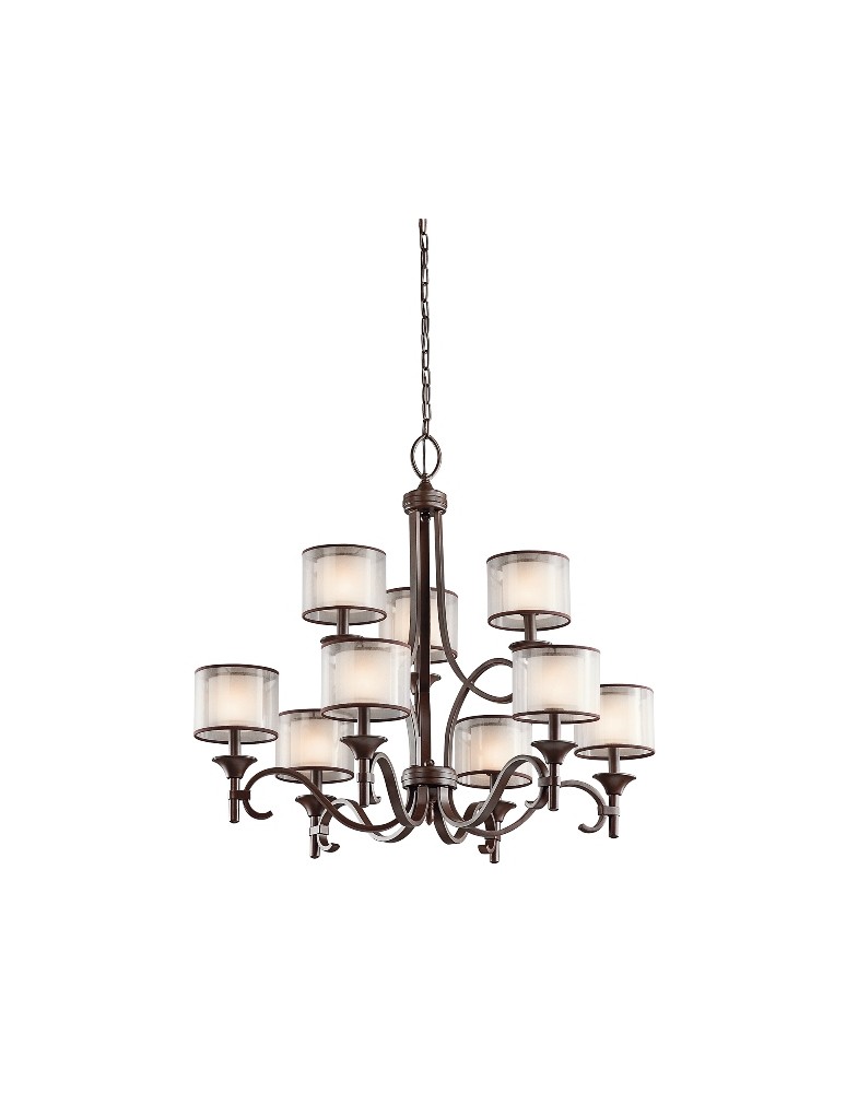 Retro chandeliers - Kichler LACEY 9x60W E14 KL/LACEY9 MB Pendant. - product kolory-swiatla.pl 1