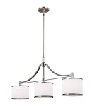 Chandelier with lampshade - Elstead PROSPECT PARK Chandelier E27 3x60W Nickel/Chrome FE-PROSPECT-PARK-3P - product 1