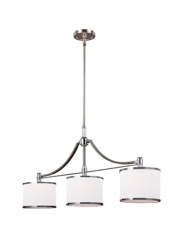 Elstead PROSPECT PARK Chandelier E27 3x60W Nickel/Chrome FE-PROSPECT-PARK-3P