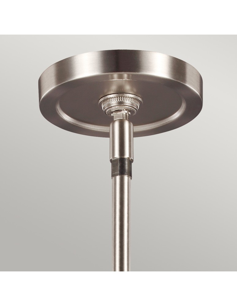 Chandelier with lampshade - Elstead PROSPECT PARK Chandelier E27 3x60W Nickel/Chrome FE-PROSPECT-PARK-3P - product kolory-swiatla.pl 2