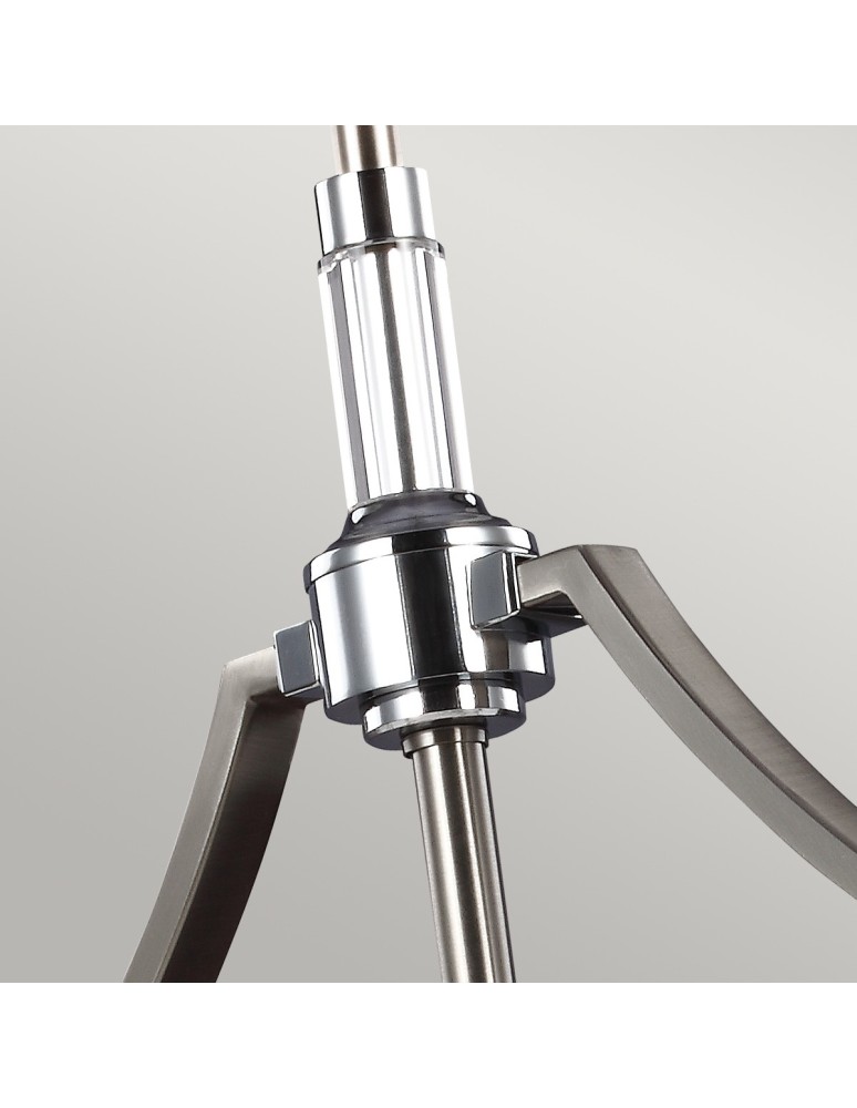 Chandelier with lampshade - Elstead PROSPECT PARK Chandelier E27 3x60W Nickel/Chrome FE-PROSPECT-PARK-3P - product kolory-swiatla.pl 3