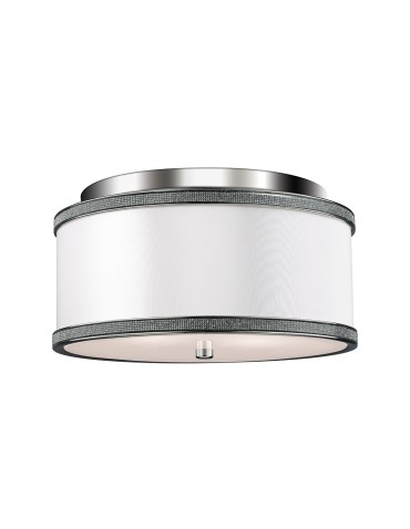 Elstead PAVE Plafond E27 2x60W Nickel FE-PAVE-F-S