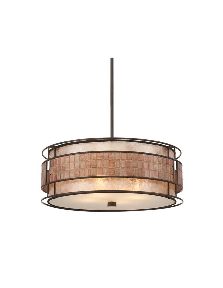 Pendant lamps with lampshade - Quoizel LAGUNA 4x60W E27 QZ/LAGUNA/P Pendant - product kolory-swiatla.pl 1