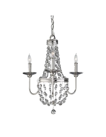 Elstead MALIA Chandelier E14 3x60W Nickel FE-MALIA3