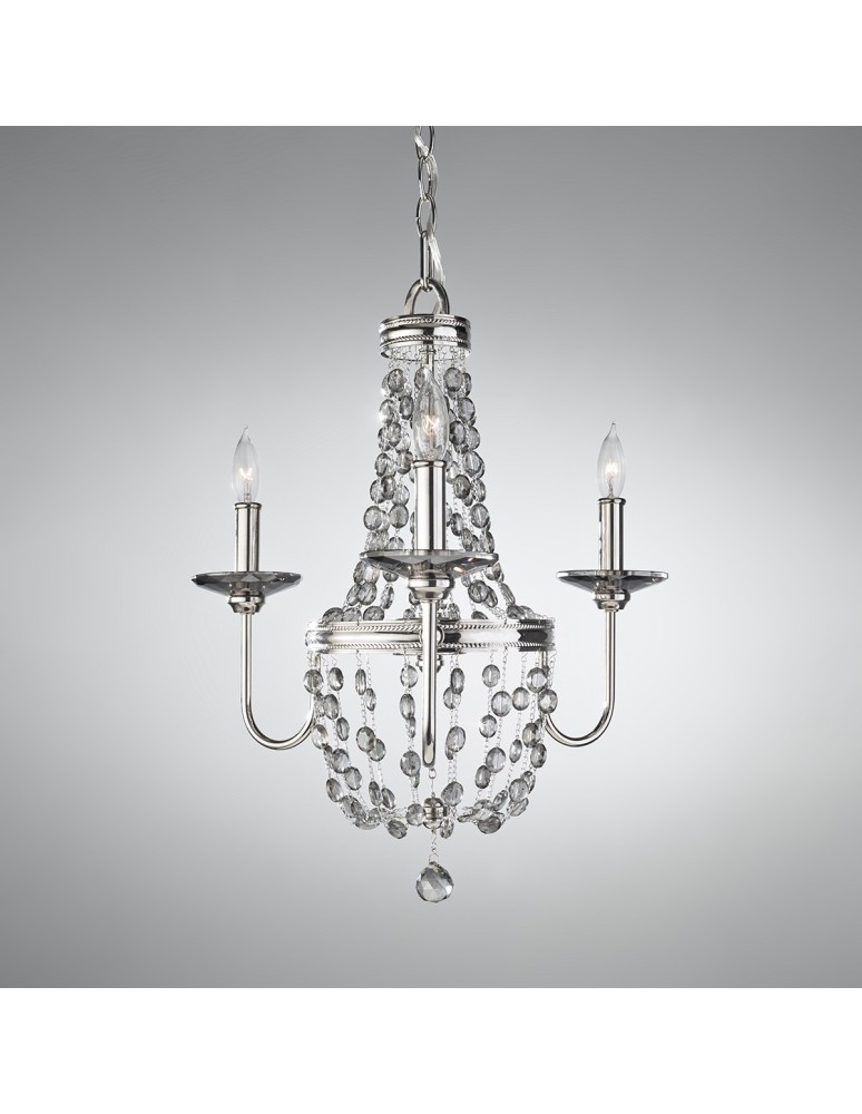 Chandeliers - Elstead MALIA Chandelier E14 3x60W Nickel FE-MALIA3 - product kolory-swiatla.pl 2