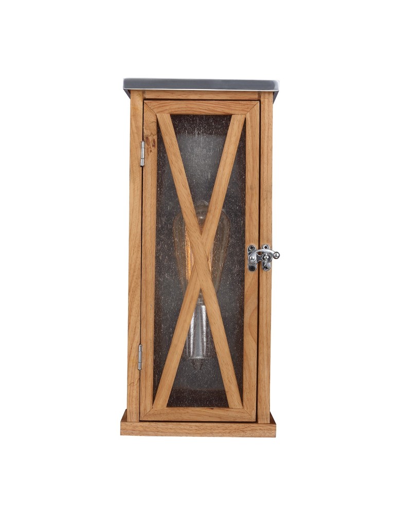 Outdoor wall lamps - Elstead LUMIERE Wall lamp E27 1x100W IP44 Brown FE-LUMIERE-S1OAK - product kolory-swiatla.pl 1