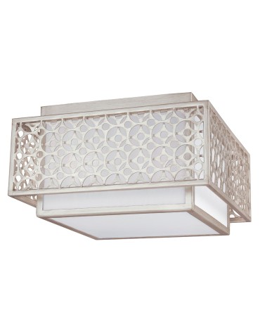 Elstead KENNEY Plafond E27 2x60W Silver FE-KENNEY-F