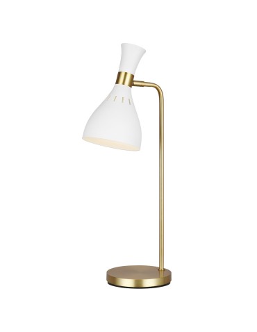 Elstead JOAN E27 Table Lamp 1x60W White/Brass FE-JOAN-TL-MW