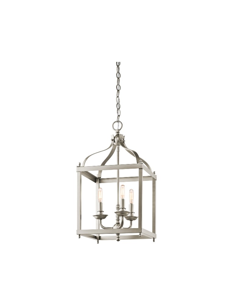 Retro chandeliers - Kichler LARKIN 3x60W E14 KL/LARKIN/P/M NI Pendant. - product kolory-swiatla.pl 1