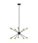 Incandescent chandeliers - Elstead JAX 10x3W G9 Chandelier Black FE-JAX10-MB - product 1
